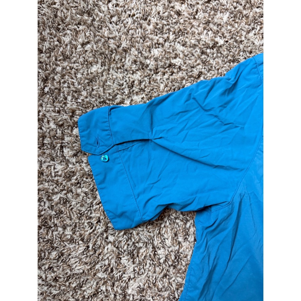 REI Co-op Mens Blue Short Sleeve Hiking Button Down Shirt Mesh Back Size M - Picture 6 of 7